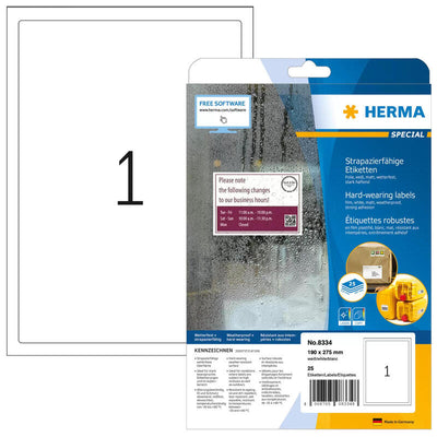 Herma Schilder A4 White 190X275 Mm Lámina 25 St. — image 1