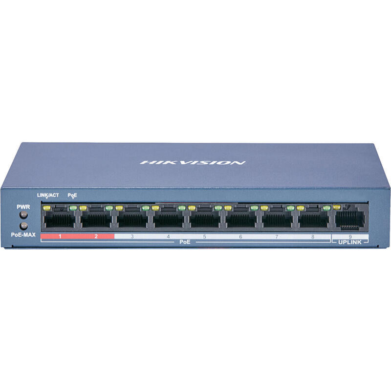 Hikvision DS-3E0109P-E/M(b) Switch No Administrado L2 Fast Ethernet (10/100) Energía Sobre Ethernet (PoE) Blue
