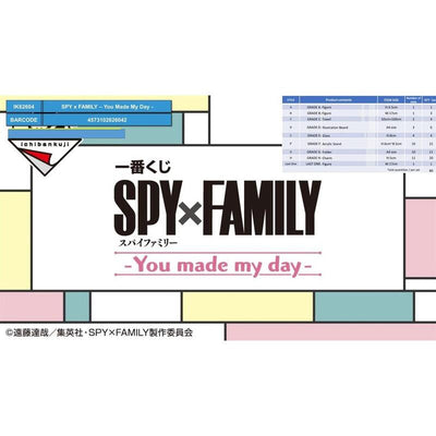 Banpresto Ichiban Kuji Spy X Family You Made My Day Lote 80 Articulos — image 1
