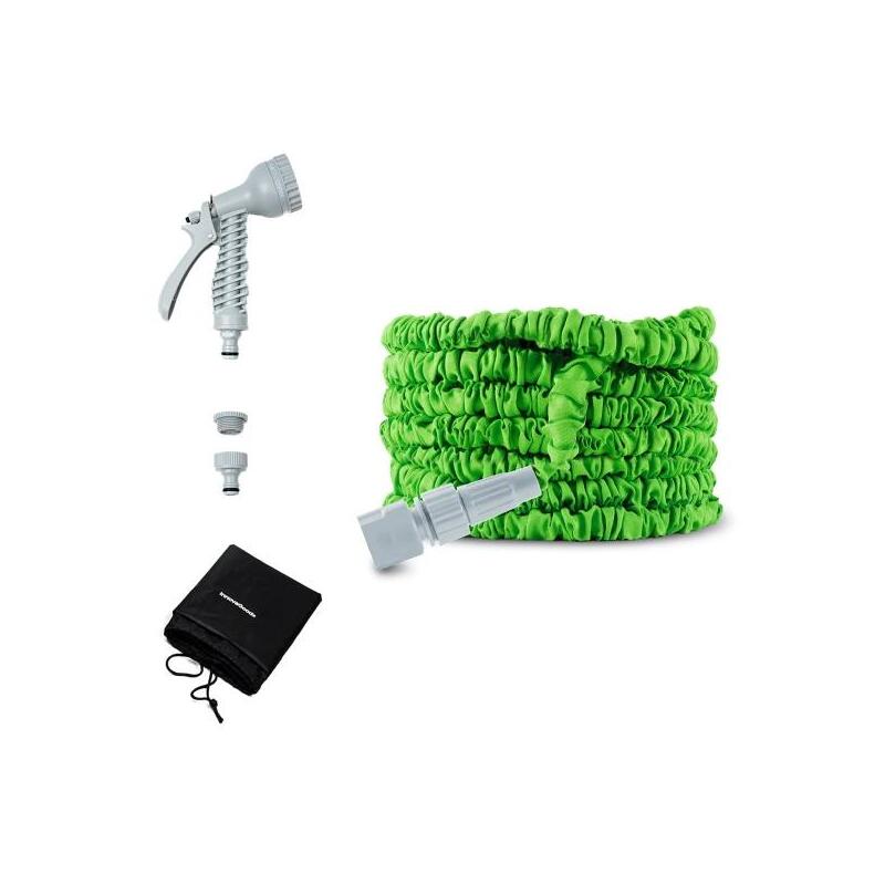 Innovagoods Hoostend Hose Garden Extendable 15M - Presion Up To 8BAR - Includes Accesorios - Green And Grey