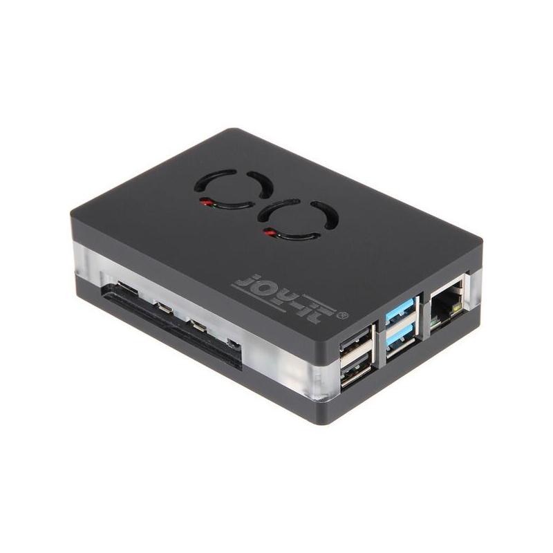 Joy-it Housing Black Acrílica With Double Fan Raspberry Pi 4B