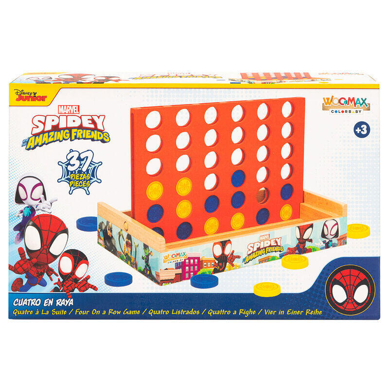 Set Cuatro Raya Madera Spidey Marvel