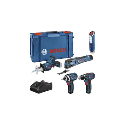 Bosch Set Of Tools Professional 12 Voltios, 5 Pieces Gop + Gsr + Gdr + Gsa + Gli Blue 3 Batteries Iones Litio — image 1