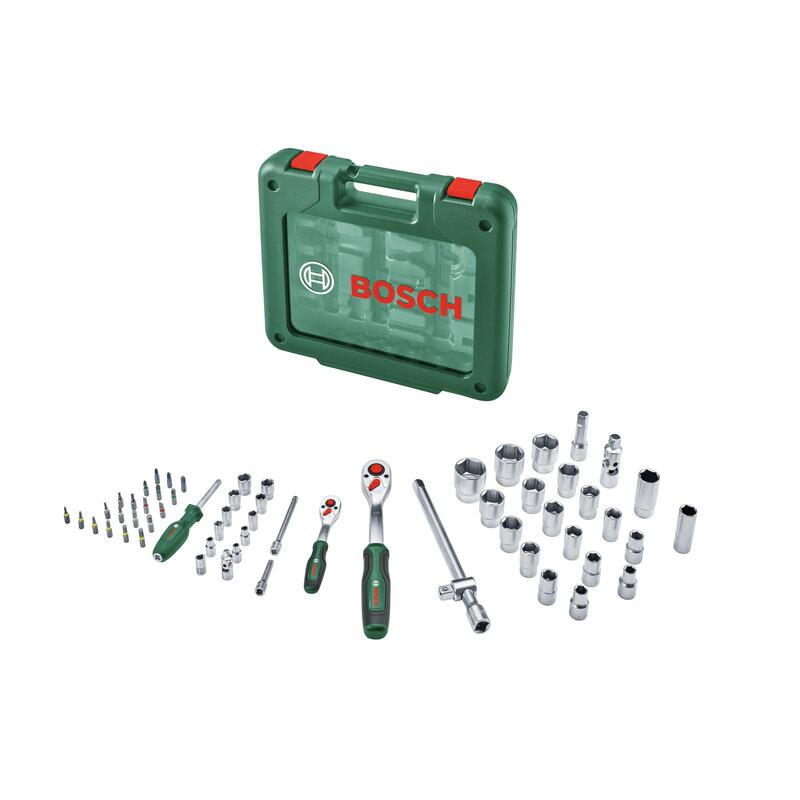 Bosch Set Of Keys Carraca Diy & Garden 1/4 + 1/2 With Keys Glass 60 Pieces