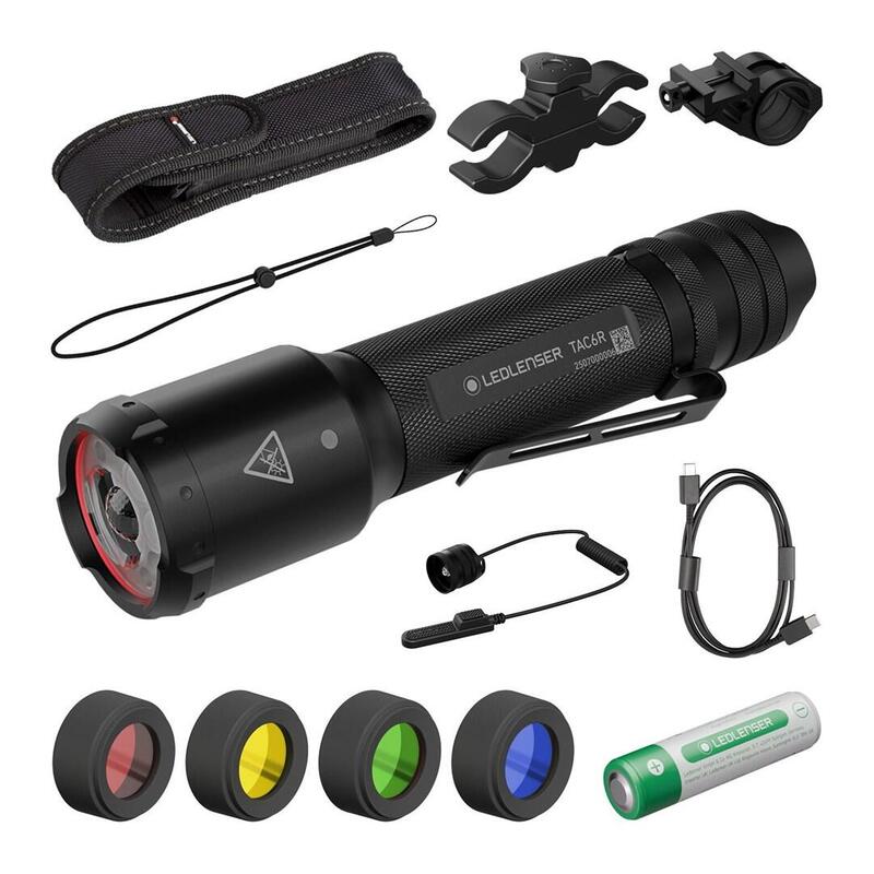 Ledlenser Set Mysliwski TAC6R Black Case