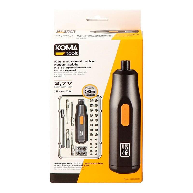 Kit Screwdriver Rechargeable 3,7V With 35 Accesorios