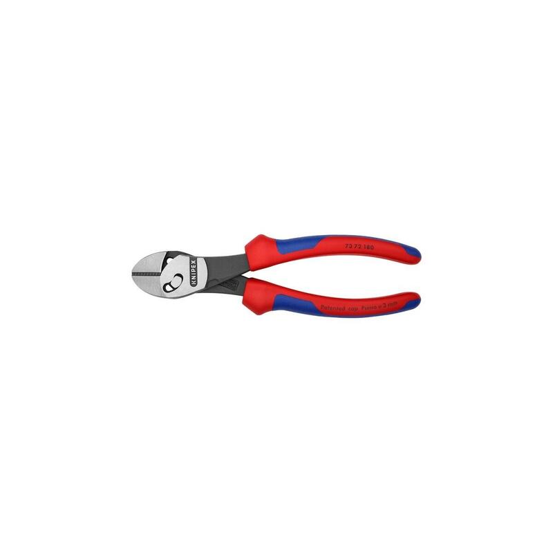 Knipex Twinforce Pliers Corte Laterales High Yield, Red/Blue 73 72 180 73 72 180