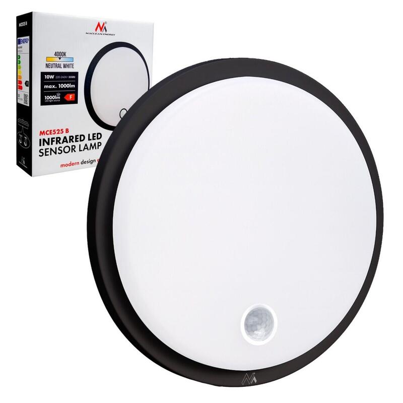 Lamp Led, IP65, Sensor Pir, MCE525 B 10W, 1000LM, Neutral White 4000K
