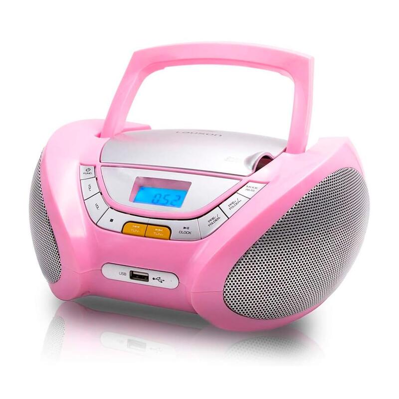 Lauson CP748 Pink Reproductor Radio Cd With Speakers Incorporados