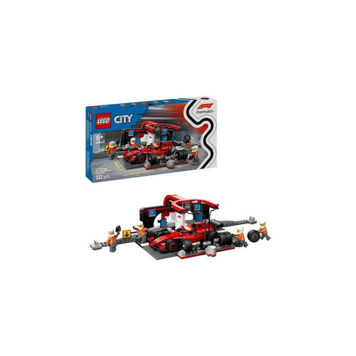 Lego 60443 City Parada Boxes F1 With Equipo Boxes And Ferrari Speedster, Toy Construcción 60443 — image 1