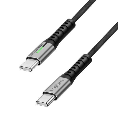 Logilink Cable Connection USB Type-c Male Nailon, Chip E-mark, 480 Mbit/S, 100W, Led, Length 3,0M — image 1