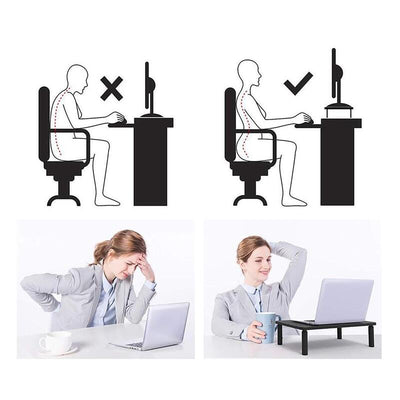 Maclean MC-946 Stand Ergonómico Monitor/Laptop With Drawer Size Screen 13A 32 Pulgadas, Height Adjustable Cap — image 1