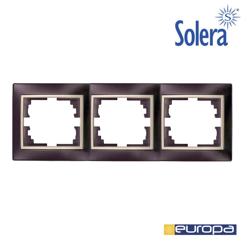 Solera Frame 3 Elementos Horizontal Frame Black And Aro Perla 225X81X10MM Serie Europa ERP73NU