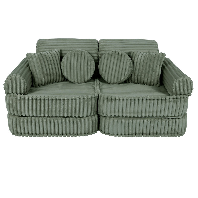 Medium Modular Sofa for Kids - Churros Sage Green