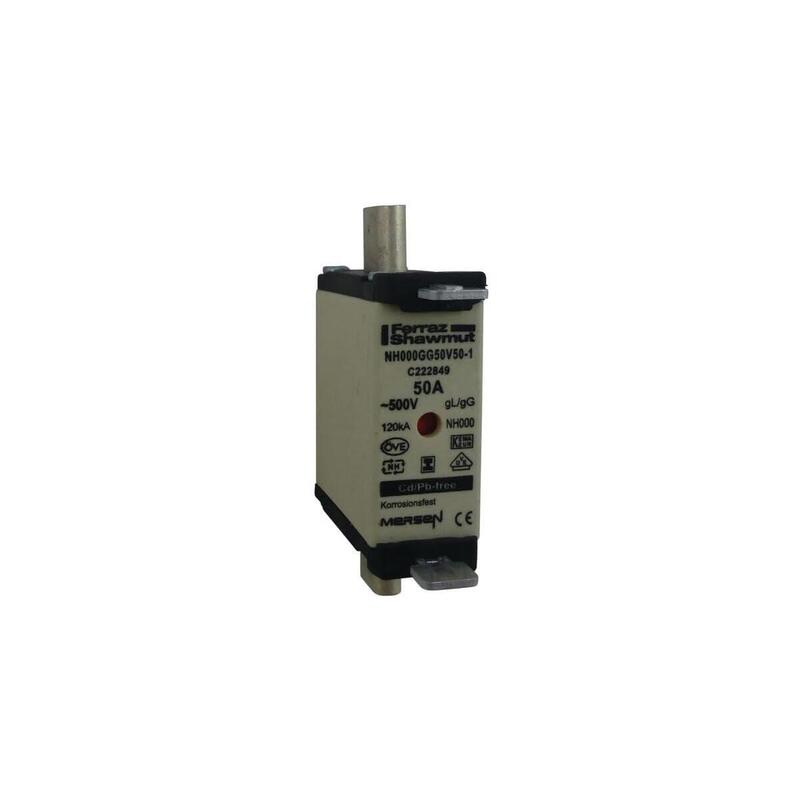 Mersen 1F651.000000 NH000 50A Gg 500V Fusible Nh Sgl Voltage Libre
