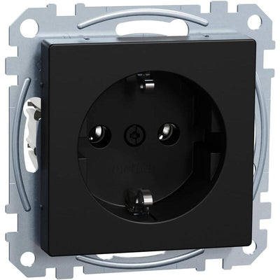 Merten MEG2301-0403 Schuko-toma Power Bornes Connection Fast Black Matte System M — image 1