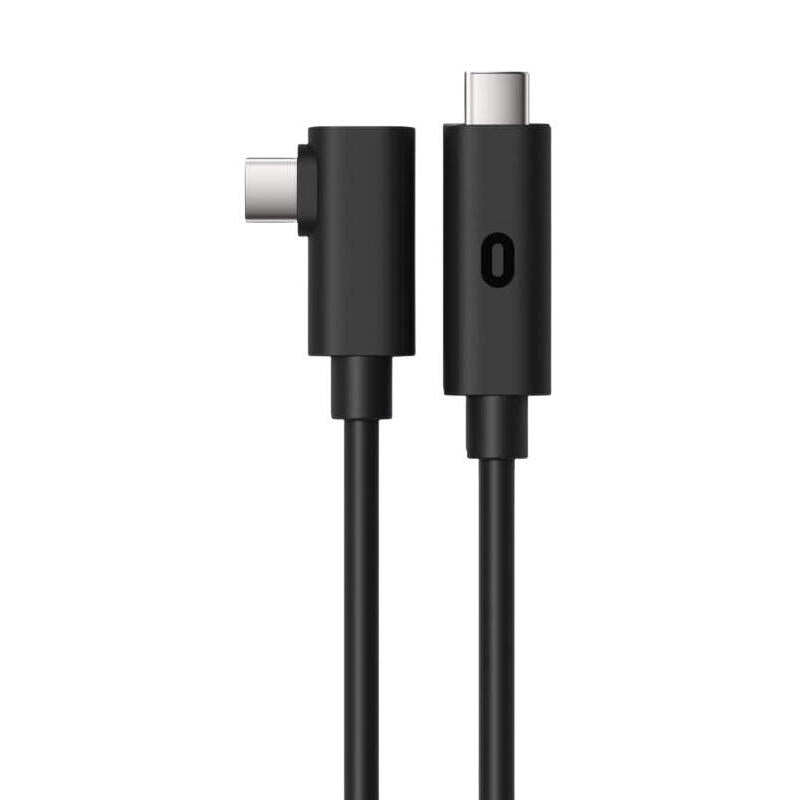 Meta Link Cable Cascos Realidad Virtual USB-C (m) Acodado a USB-C (m) Recto USB 3.2 Gen 1 3A 5M Black Meta Que