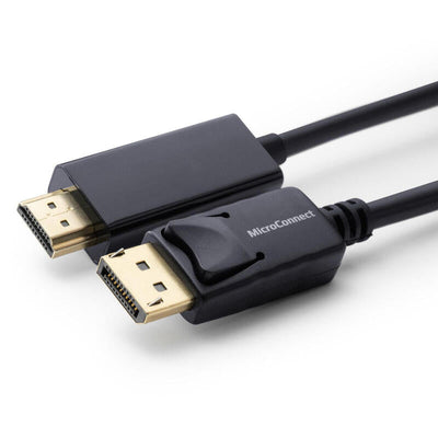 Microconnect MC-DP-HDMI-300 Adapter Cable Vídeo 3M DisplayPort Black — image 1