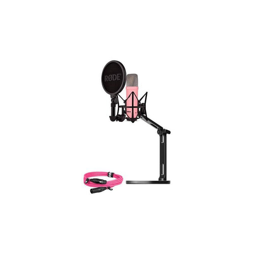 Rode Microphone NT1 Signature + Cable Xlr + Arm Estudio Desk Microphone Pink Paquete BUROINT1PK — image 1