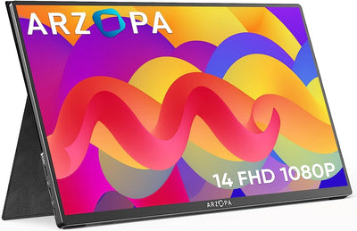 Monitor Laptop Arzopa A1 Gamut Slim 14 FHD IPS With HDMI USB C PC Mac Xbox PS4 PS5 — image 1