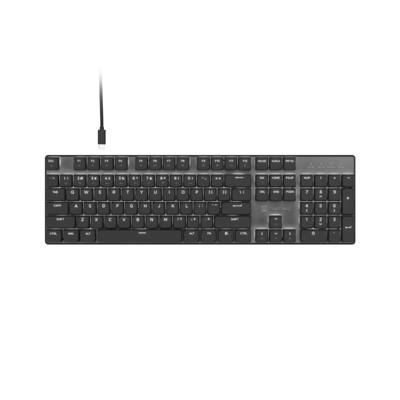 Natec Amberjack Mechanical Keyboard, Us, Silent, Hot Swap, Slim