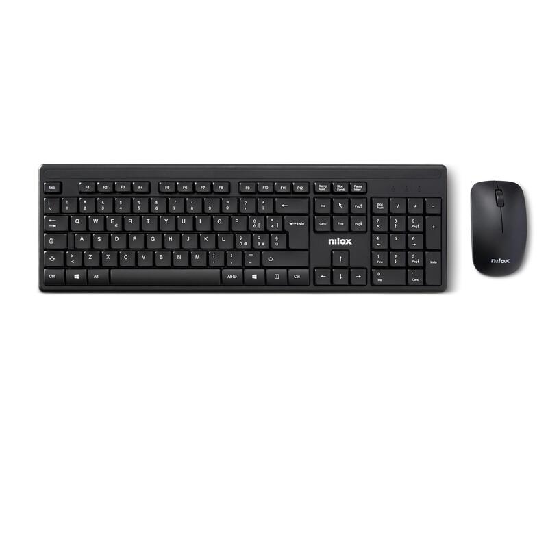 Nilox Kit Keyboard And Mouse Wireless Black NXKMWIT011