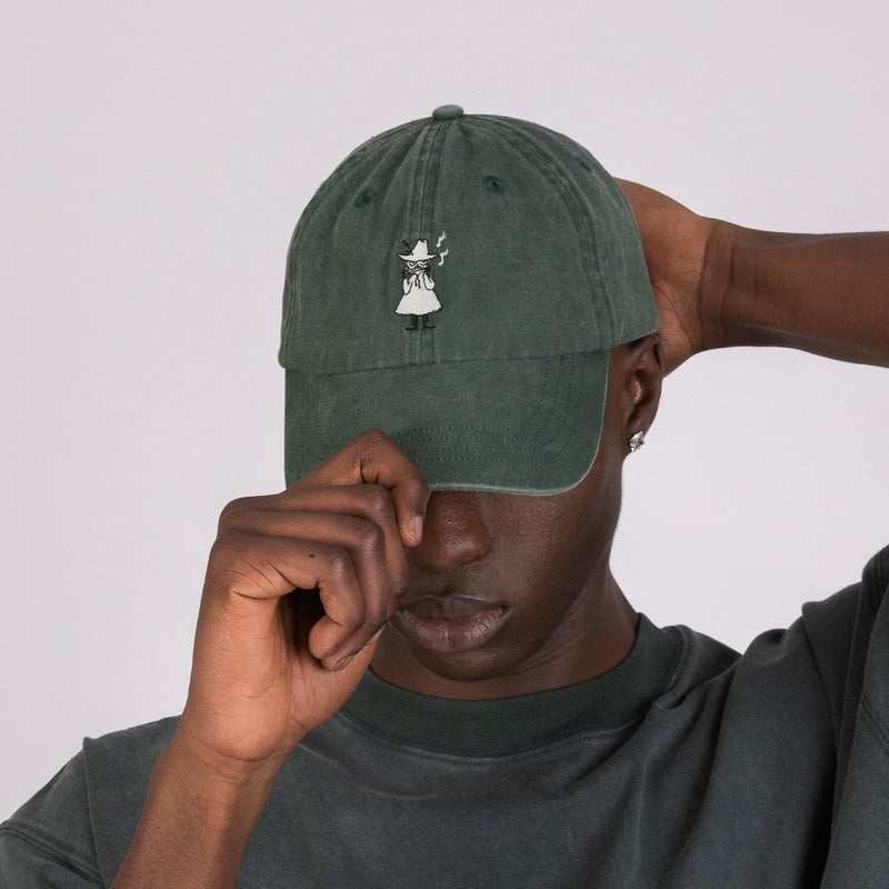 Novels Washed Denim Adult Cap - Green