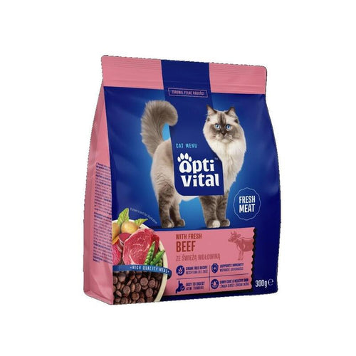Optivital Alimento Seco - Alimento Complete Gatos Adultos Fm With Carne Res 300G — image 1