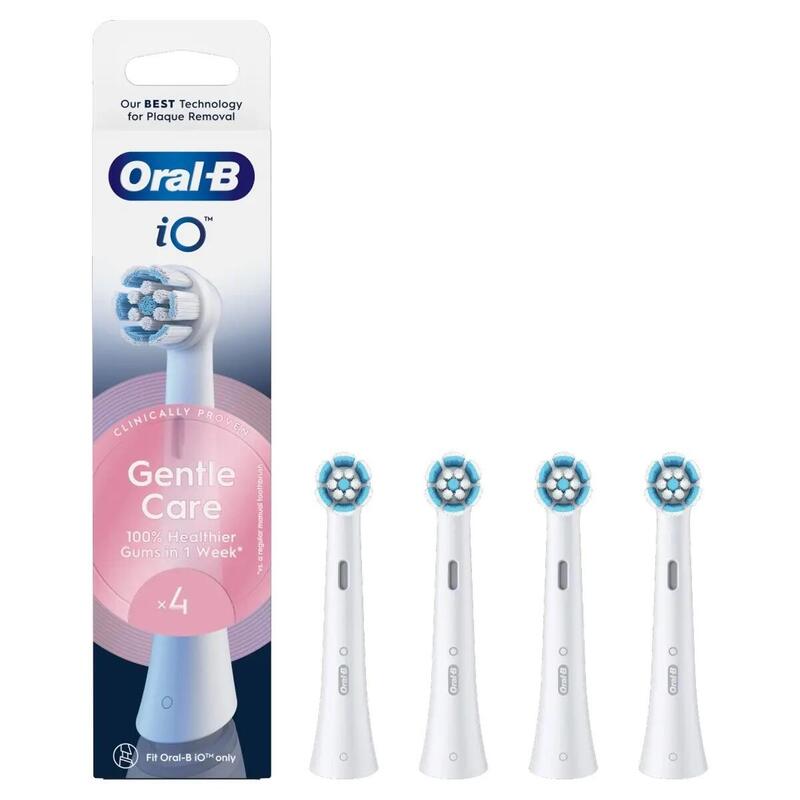 Oral-b Io Gentle Care Replaceable Toothbrush Heads, 4 Pcs, White