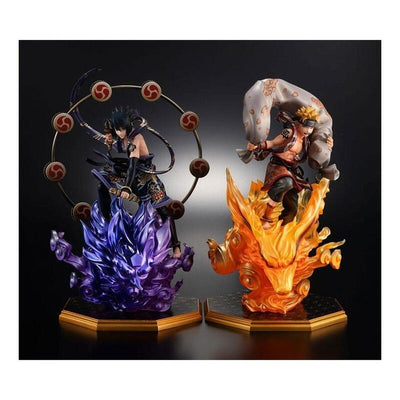 Megahouse Pack 2 Figuras Naruto Shippuden Naruto Dios Viento + Sasuke Dios Trueno — image 1
