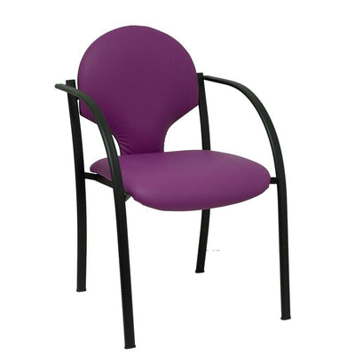 Pack 2 Chairs Hellin Chasis Black Similpiel Purple — image 1