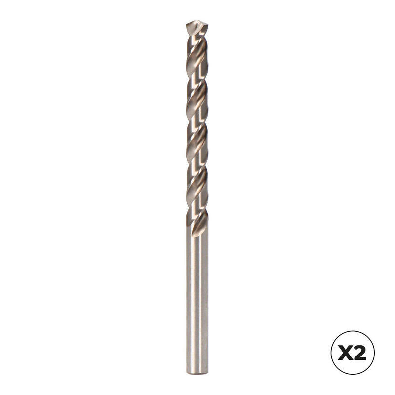 Koma Tools Pack With 2 Drill Bits Cilíndricas Cortas Hsse DIN-338N Inox 2,50MM IZ27443 (izar)