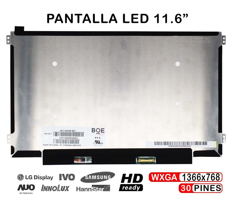 Screen LED Matte 11.6 Laptop N116BCA-EA1 1366X768 30 Pines