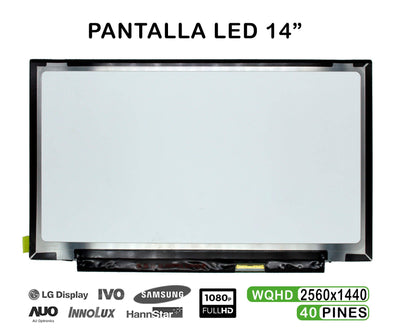 Screen LED 14 Laptop B140QAN01.0 2560X1440 40 Pines — image 1