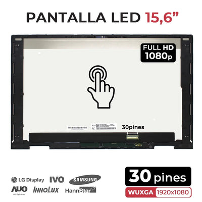 Screen Touchscreen LED 15.6 Laptop HP Envy X360 15-EY 15Z-EY With Frame Silver — image 1