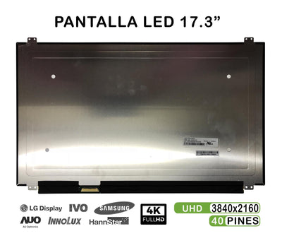 Screen LED 17.3 Laptop LQ173D1JW31 3840X2160 40 Pines — image 1