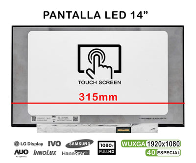 Screen LED Touchscreen 14 Laptop N140HCN-EA1 REV.C1 FHD 40PINES 315MM — image 1
