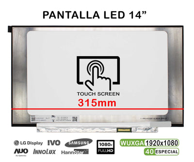 Screen LED Touchscreen 14 Laptop N140HCN-EA1 REV.C7 FHD 40 Pines 315MM — image 1