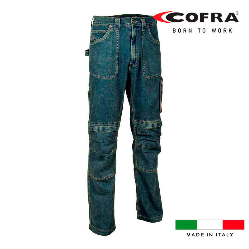 Cofra Trousers Dortmund Blue Marino Size 44