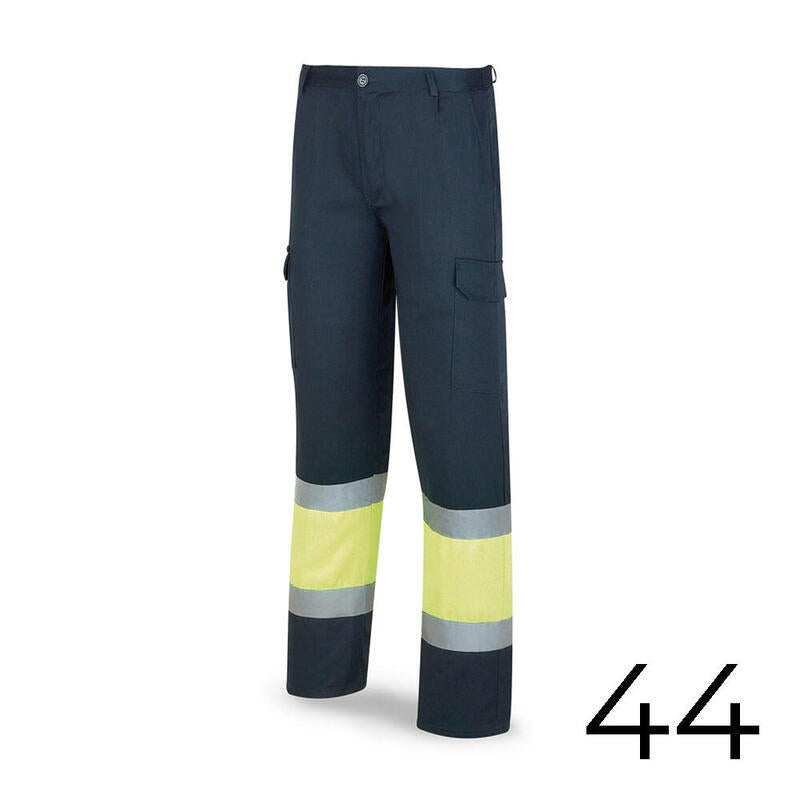 Pantalon Poliester/Algodón Bicolor High Visibilidad Azul/Amarillo Tamaño 44 388PFXYFA/44 Brand