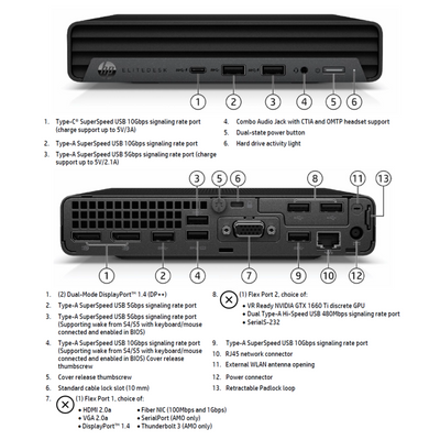 HP PC Refurbished Elitedesk 800 G6 I5-10500T 16GB 256GB SSD Intel UHD Graphics 630 Wi-Fi W11 Pro Grade B — image 1