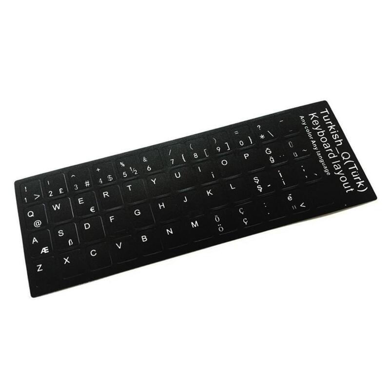 Sticker Convertir Keyboard Idioma Turco Black