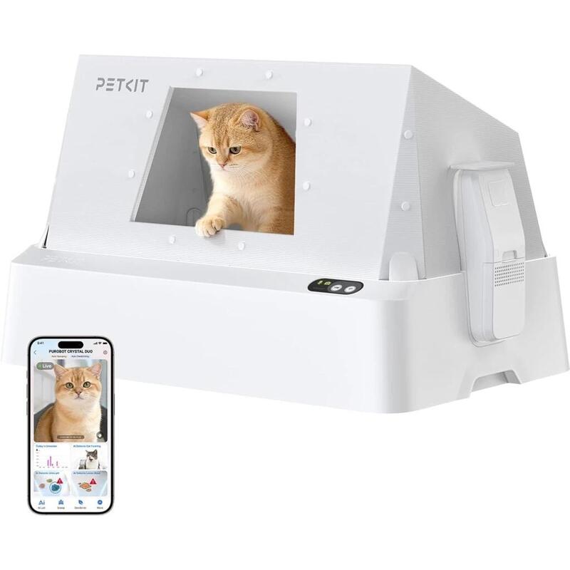 Petkit Purobot Crystal Duo Ia With Cover - Arenero Autolimpiable