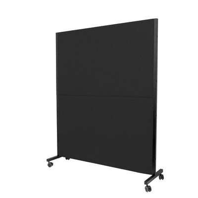 Piqueras And Crespo Biombo Valdeganga Similpiel Black With Wheels With Freno — image 1