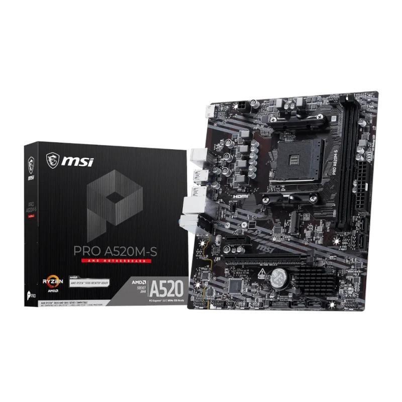 MSI Motherboard A520M-S A520,AM4,MATX, DDR4