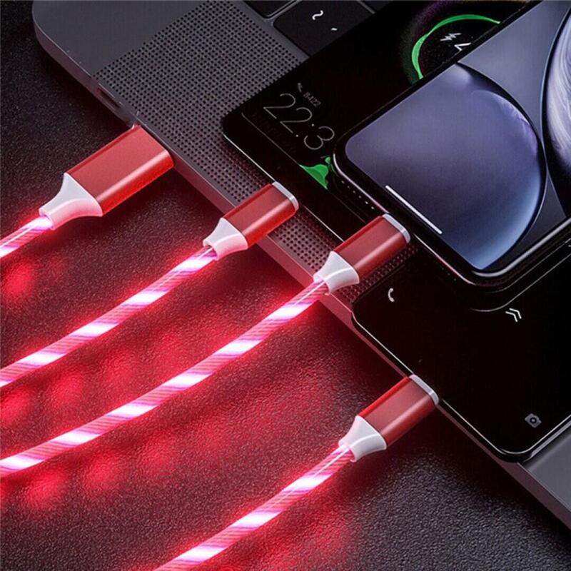 Platinet Cable Lightning Luces LED Red 1.5A 1M Minima Venta Box 1 Units