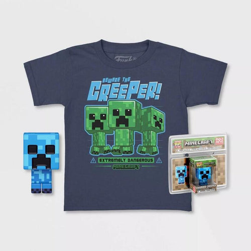 Funko Pop & Tee Minecraft Charged Creeper + T-shirt Size M — image 1