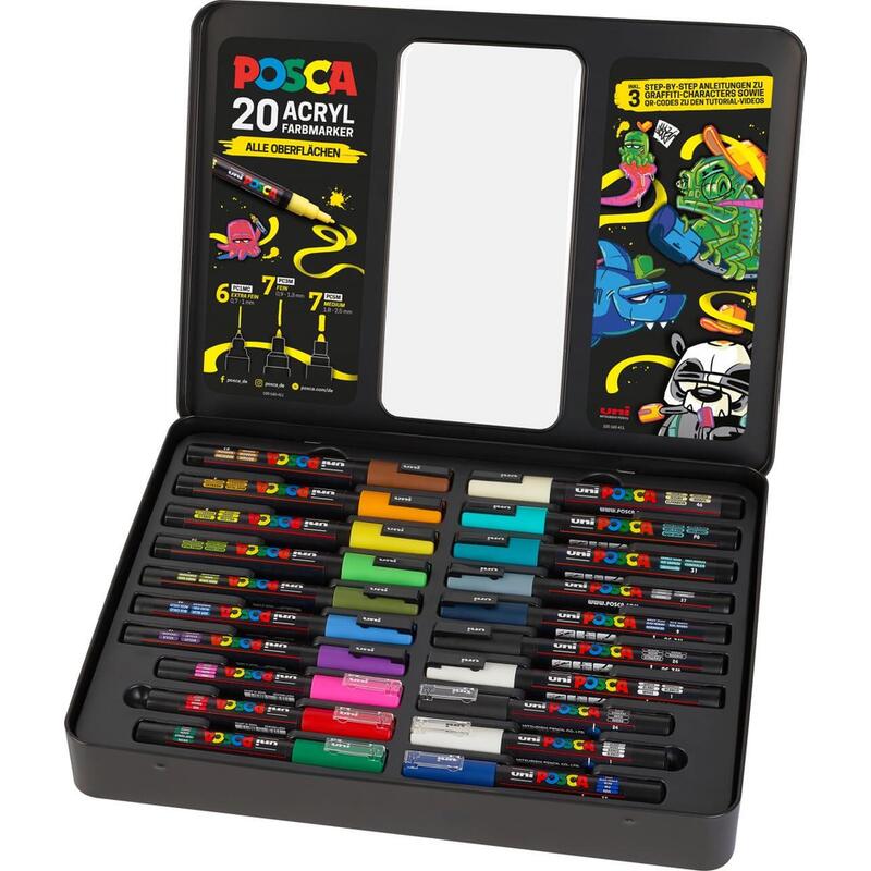 Posca Marker Uni Case Graffiti 20X
