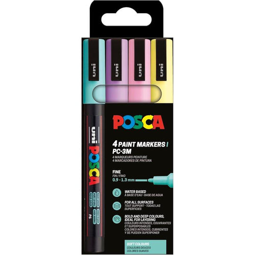 Posca Marker Uni PC-3M 4ER Set Soft Colo — image 1