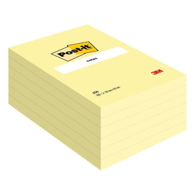 Post-it Pack 6 Blocs 100 Notas Adhesivas Reposicionables - Forma Rectangular - 101X152MM - Yellow Claro — image 1